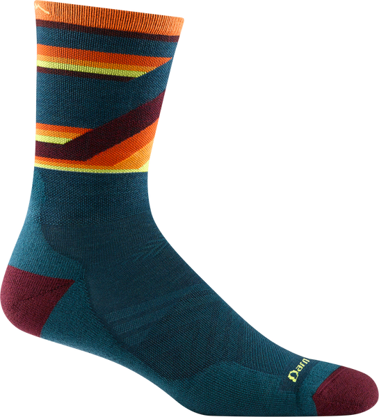 ZZNB_Men's Micro Crew Bolt Ultra-Lightweight Running Socks (Dark Teal)