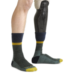 Men's Micro Crew Ranger Midweight Hiking Socks (Moss)