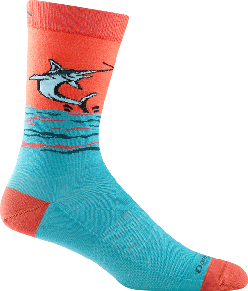 ZZ-NB_Men's Crew Tailwalker Lightweight Lifestyle Socks (Teal)