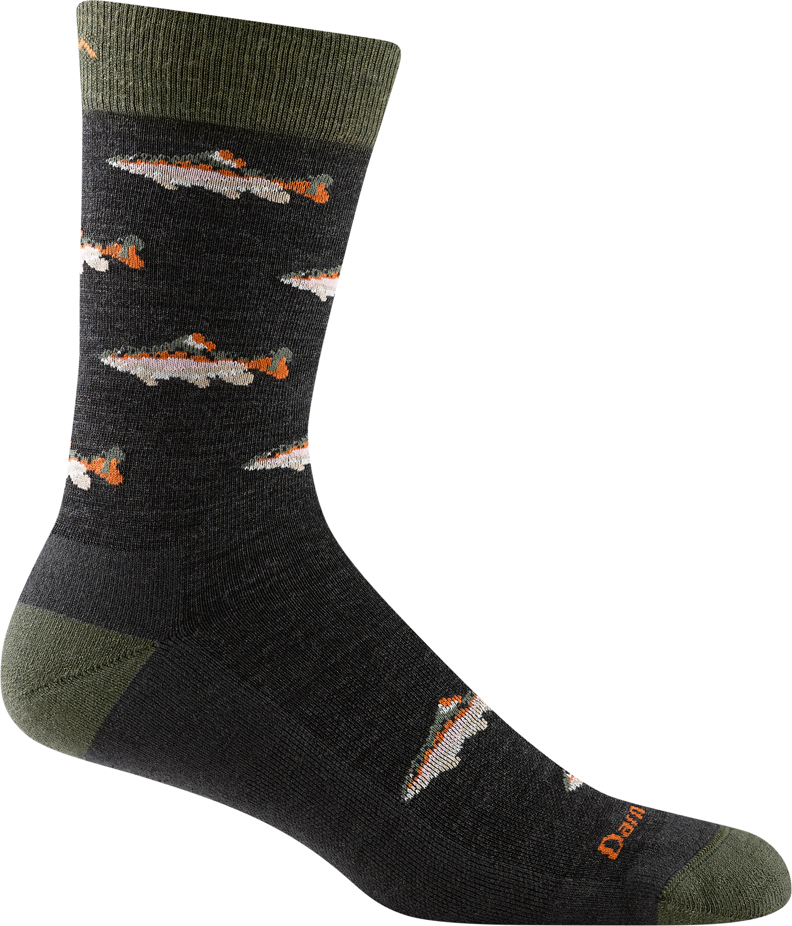 Men's Crew Spey Fly Lightweight Lifestyle Socks (Charcoal)