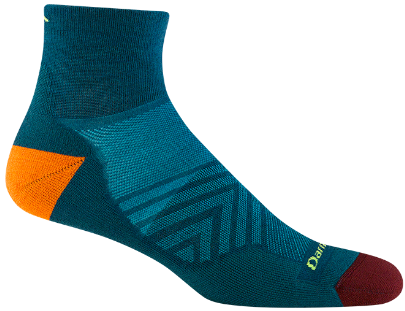 Men's Quarter Run Ultra-Lightweight Running Socks (Dark Teal)