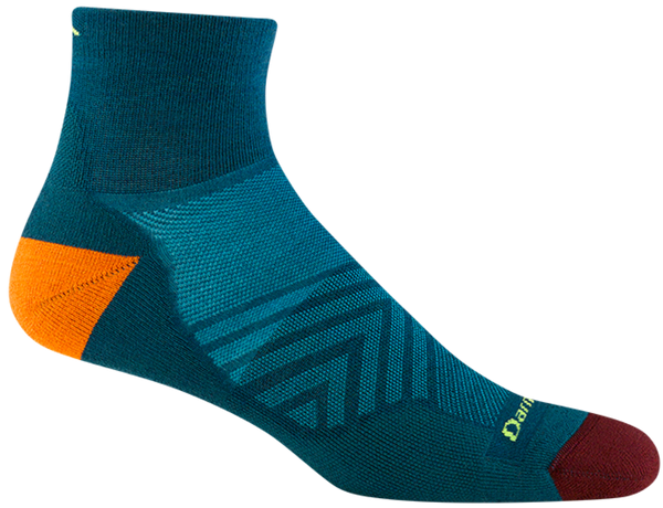 Men's Quarter Run Ultra-Lightweight Running Socks (Dark Teal)