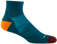 Men's Quarter Run Ultra-Lightweight Running Socks (Dark Teal)