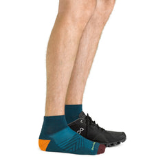 Men's Quarter Run Ultra-Lightweight Running Socks (Dark Teal)
