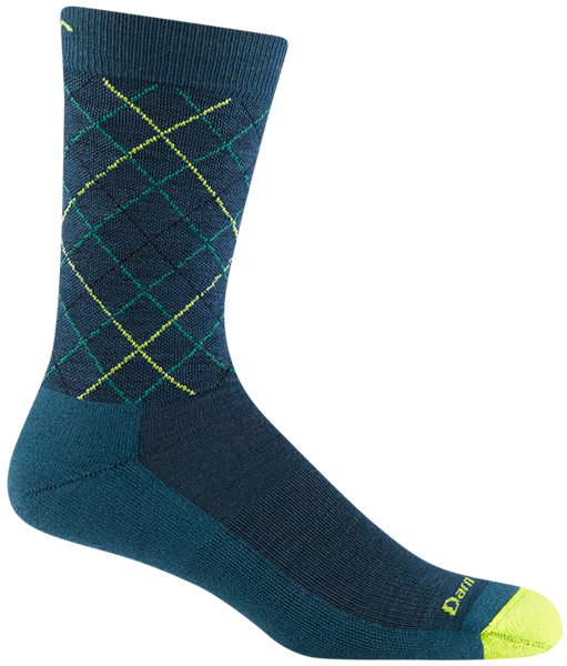 Men's Crew Prep Step Lightweight Lifestyle Socks (Dark Teal)