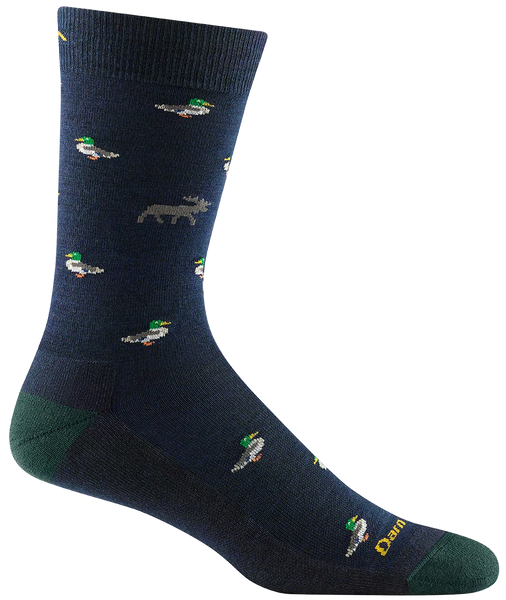 Men's Crew Duck Duck Moose Lightweight Lifestyle Socks (Eclipse)