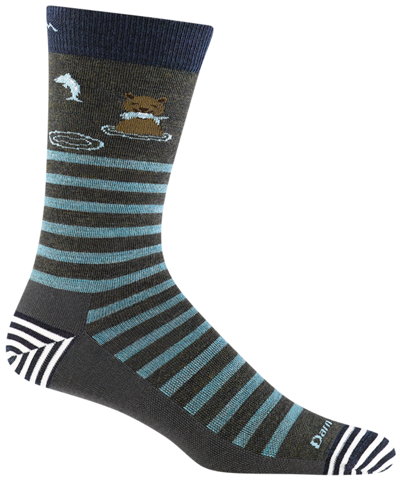 Men's Crew Animal Haus Lightweight Lifestyle Socks (Forest)