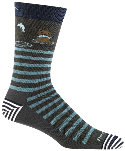 Men's Crew Animal Haus Lightweight Lifestyle Socks (Forest)