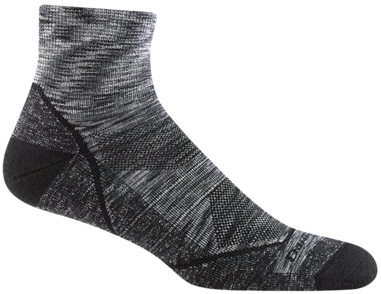 Men's Quarter Light Hiker Lightweight Hiking Socks (Space Gray)