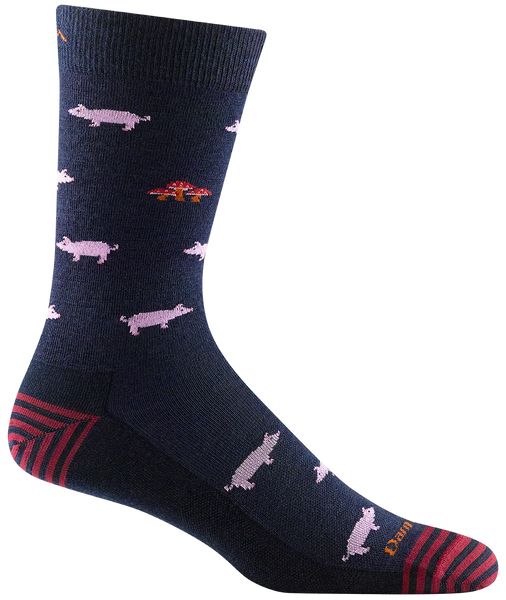 Men's Crew Truffle Hog Midweight Lifestyle Socks (Navy)