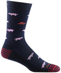 Men's Crew Truffle Hog Midweight Lifestyle Socks (Navy)