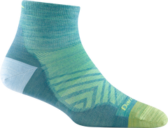 Women's Quarter Run Ultra-Lightweight Running Socks (Aqua)