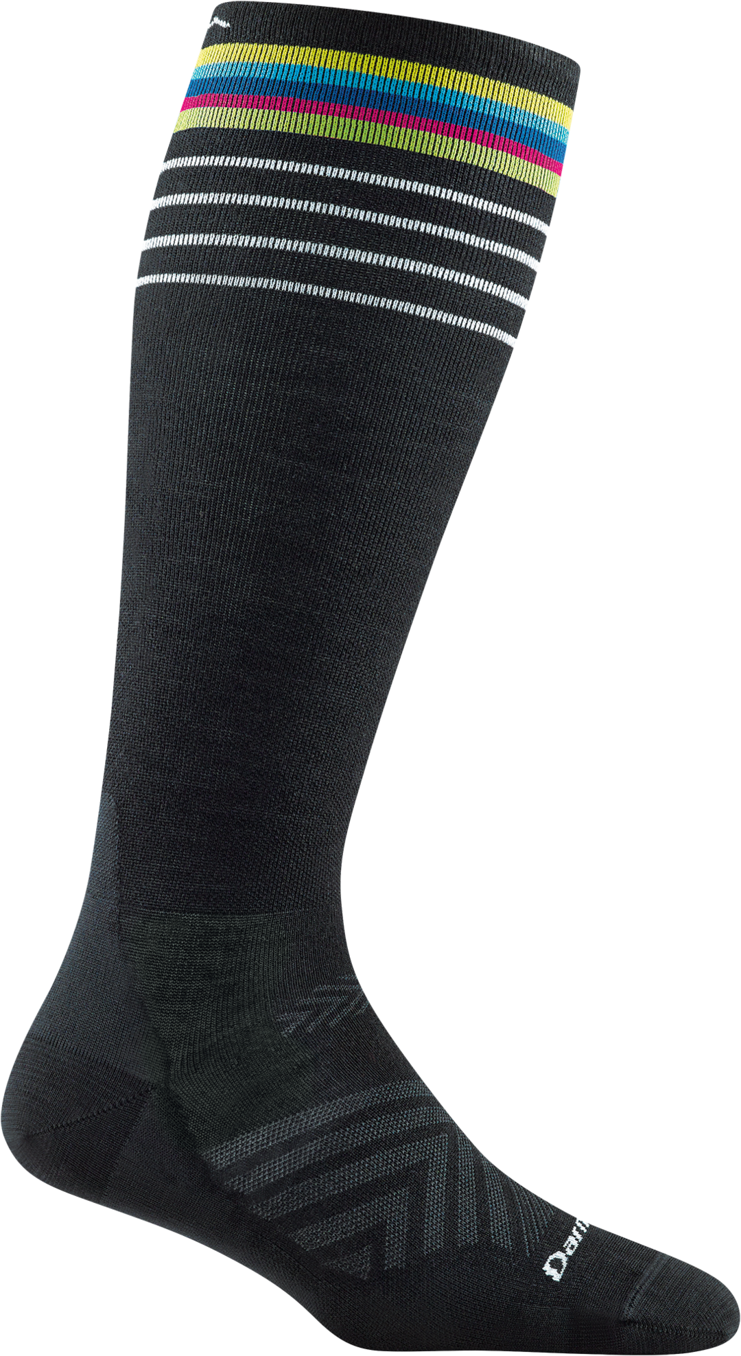 ZZ-NA_Women's Over-The-Calf Stride Ultra-Lightweight Running Socks (Black)