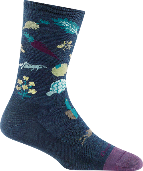 ZZ-NA_Women's Crew Farmer's Market Lightweight Lifestyle Socks (Denim)