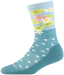 Women's Crew Wild Life Lightweight Lifestyle Socks (Aqua)