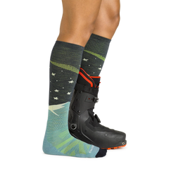 Women's Over-The-Calf Aurora Lightweight Ski & Snowboard Socks (Aqua)