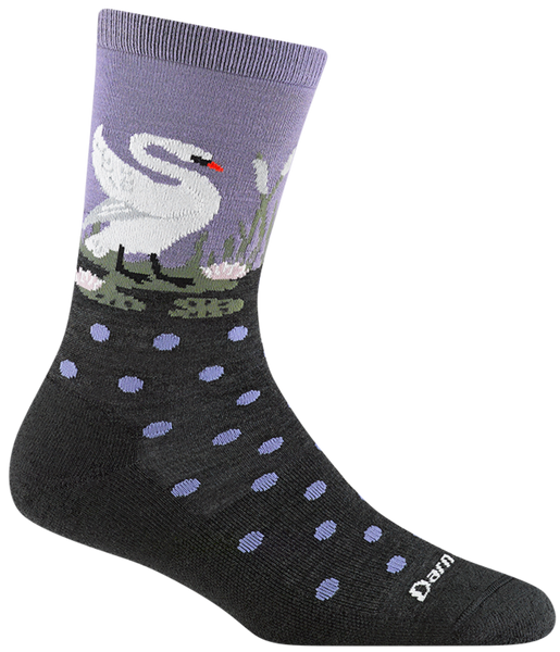 Women's Crew Wild Life Lightweight Lifestyle Socks (Charcoal)