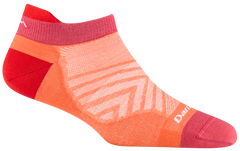 Women's No Show Tab Run Ultra-Lightweight Running Socks (Coral)