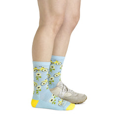 Women's Crew Sun Pedal Lightweight Lifestyle Socks (Glacier)