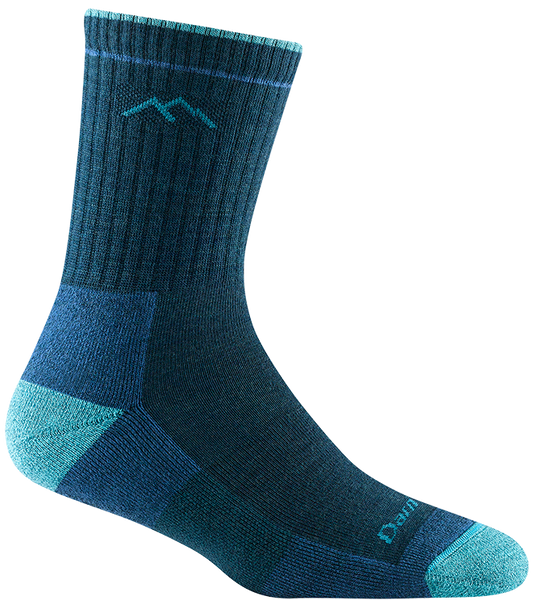 Women's Micro Crew Hiker Midweight Hiking Socks (Dark Teal)