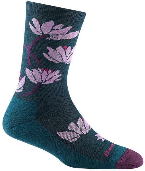 Women's Crew Lillies Lightweight Lifestyle Socks (Dark Teal)