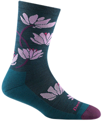 Women's Crew Lillies Lightweight Lifestyle Socks (Dark Teal)