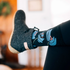 Women's Crew Lillies Lightweight Lifestyle Socks (Dark Teal)