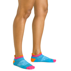Women's No Show Tab Run Ultra-Lightweight Running Socks (Ocean)
