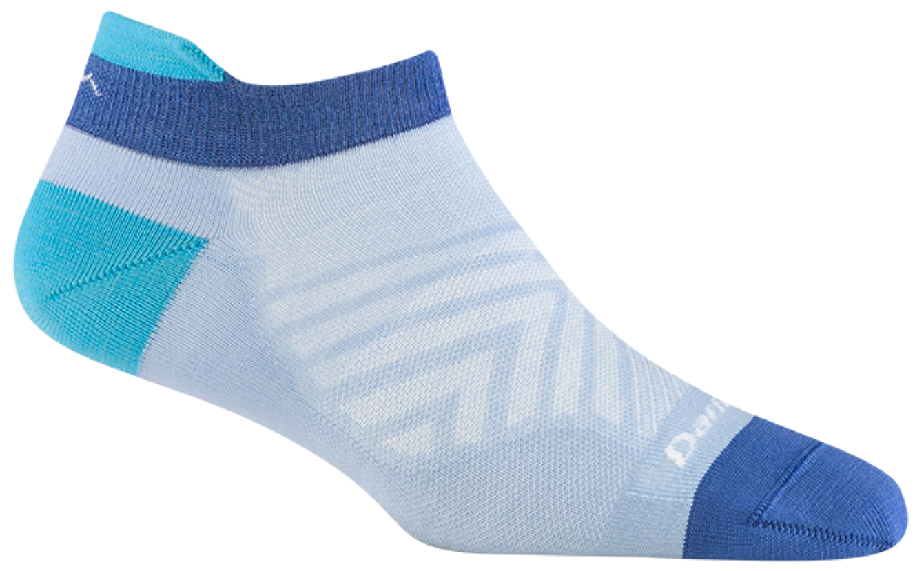 Women's No Show Tab Run Ultra-Lightweight Running Socks (Sky)