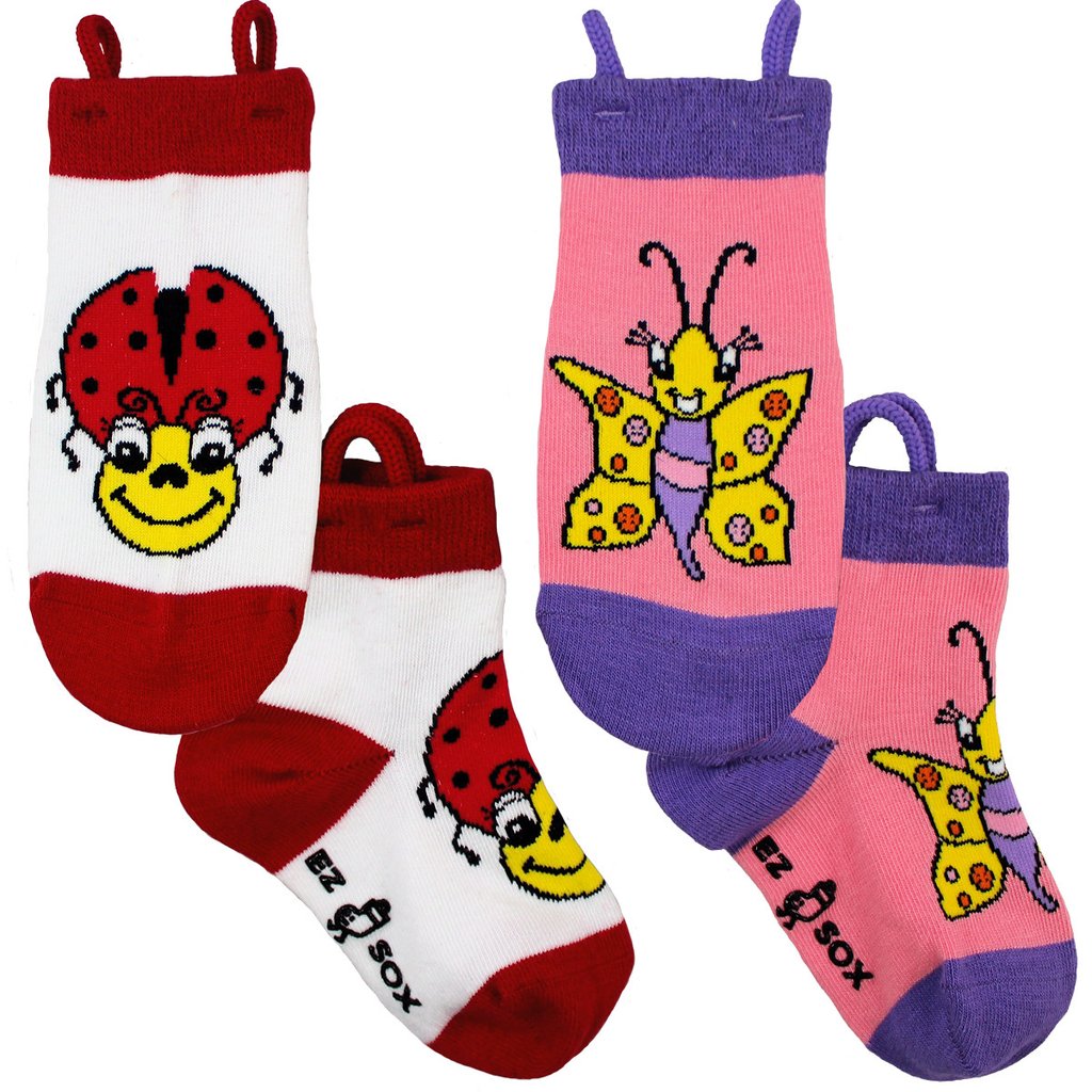 Kid's Ladybug-Butterfly Crew (2 Pack)