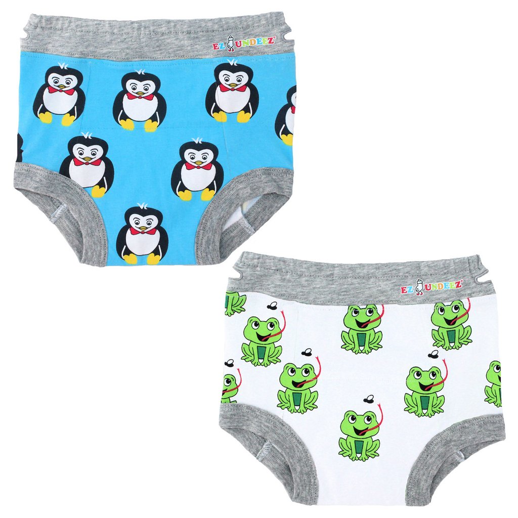 Boy's Penguin-Frog Padded Training Underwear (2 Pack) – Purple
