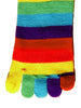 Women's Toe Socks Rainbow Crew