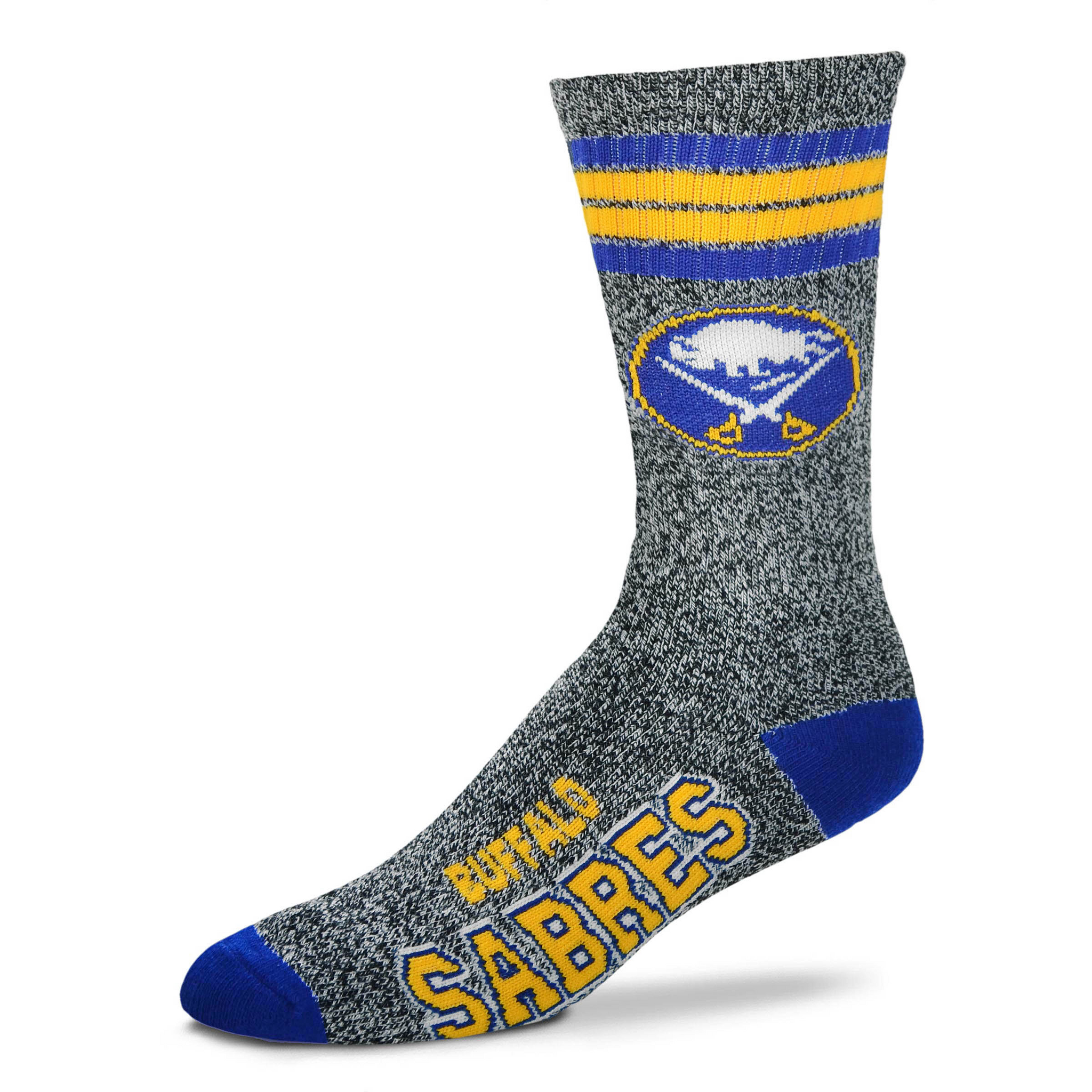 Buffalo Sabres- Marbled 4 Stripe Deuce Crew (Large)