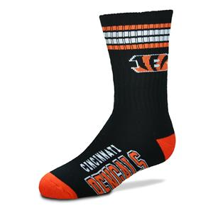 Kid's Cincinnati Bengals- 4 Stripe Deuce Crew