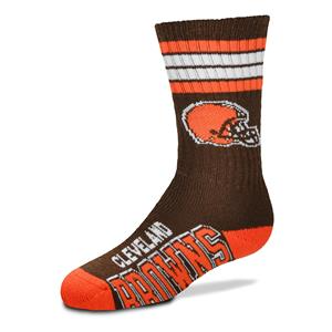 Kid's Cleveland Browns- 4 Stripe Deuce Crew