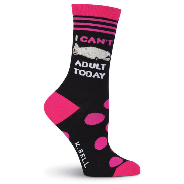 Women's Can't Adult Crew (Black)