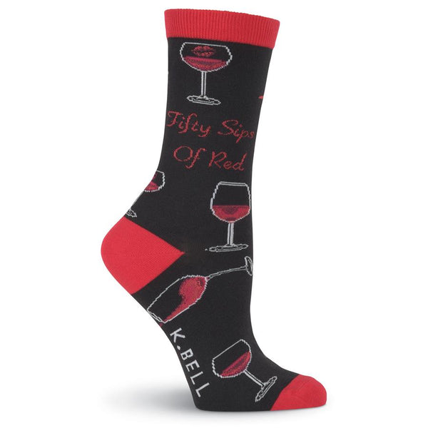 ZZNA_Women's Fifty Sips Of Red Crew (Black)