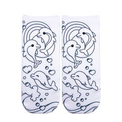 Coloring Dolphin Love Ankle