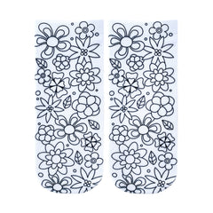 Coloring Flower Party Ankle