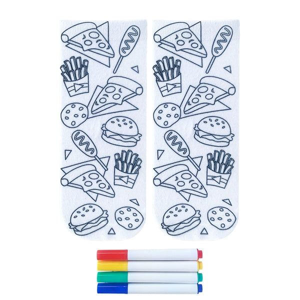 Coloring Junk Food Life Ankle