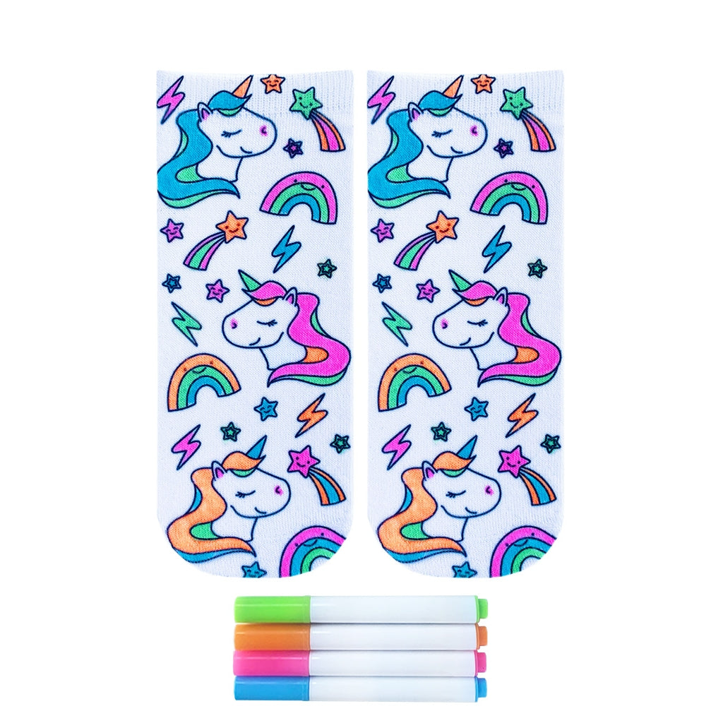 Coloring Unicorn Galaxy Ankle
