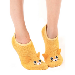 Fuzzy Tan Kitty Slippers