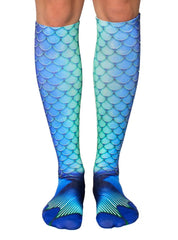 Blue Mermaid Knee High