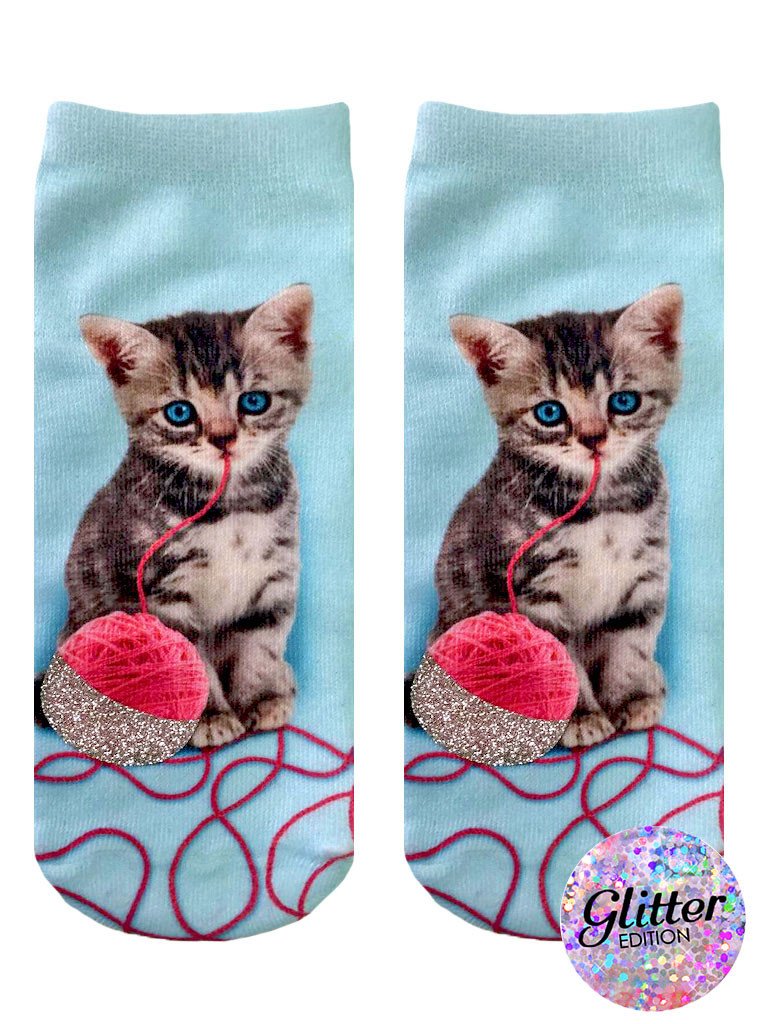 Kitten & Yarn Glitter Ankle