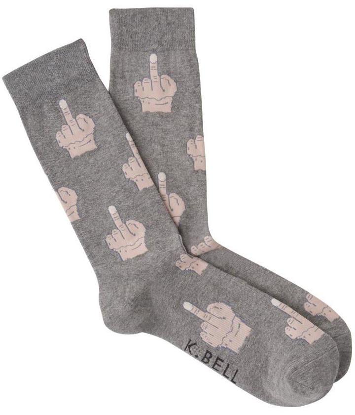 Men's Middle Finger Crew (Charcoal Heather)