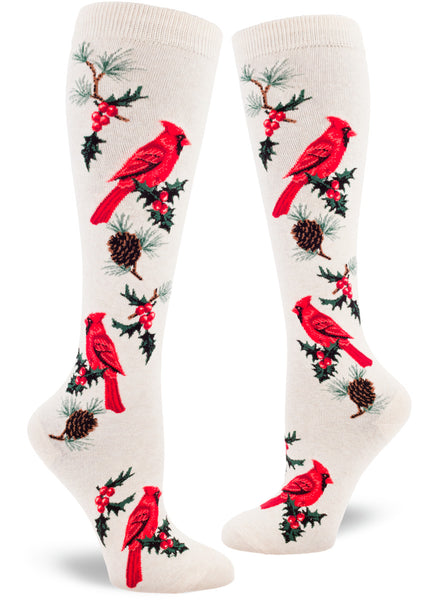 Women's Cardinal Knee High (Heather Cream)