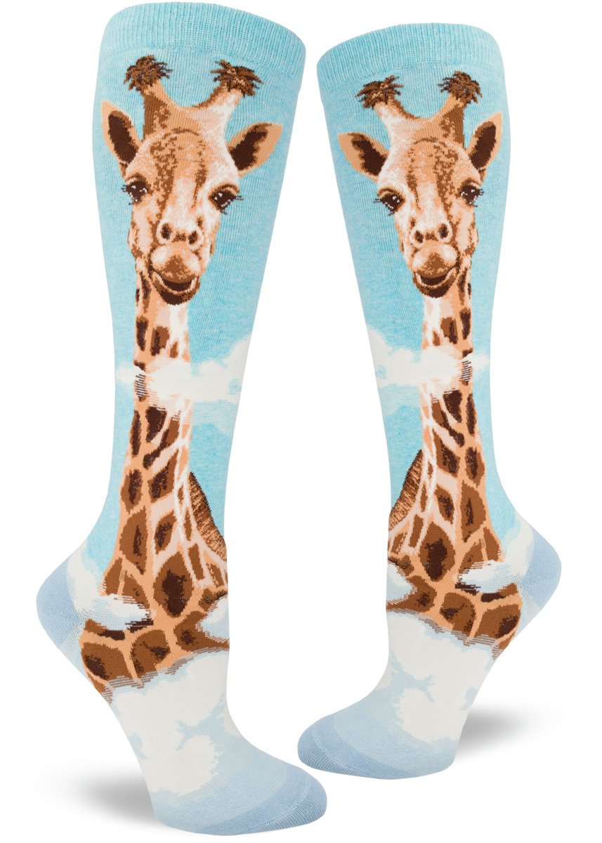 Women's Giraffe Knee High (Heather Aqua)