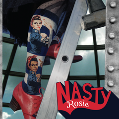 Women's Nasty Rosie The Riveter Knee High (Navy)