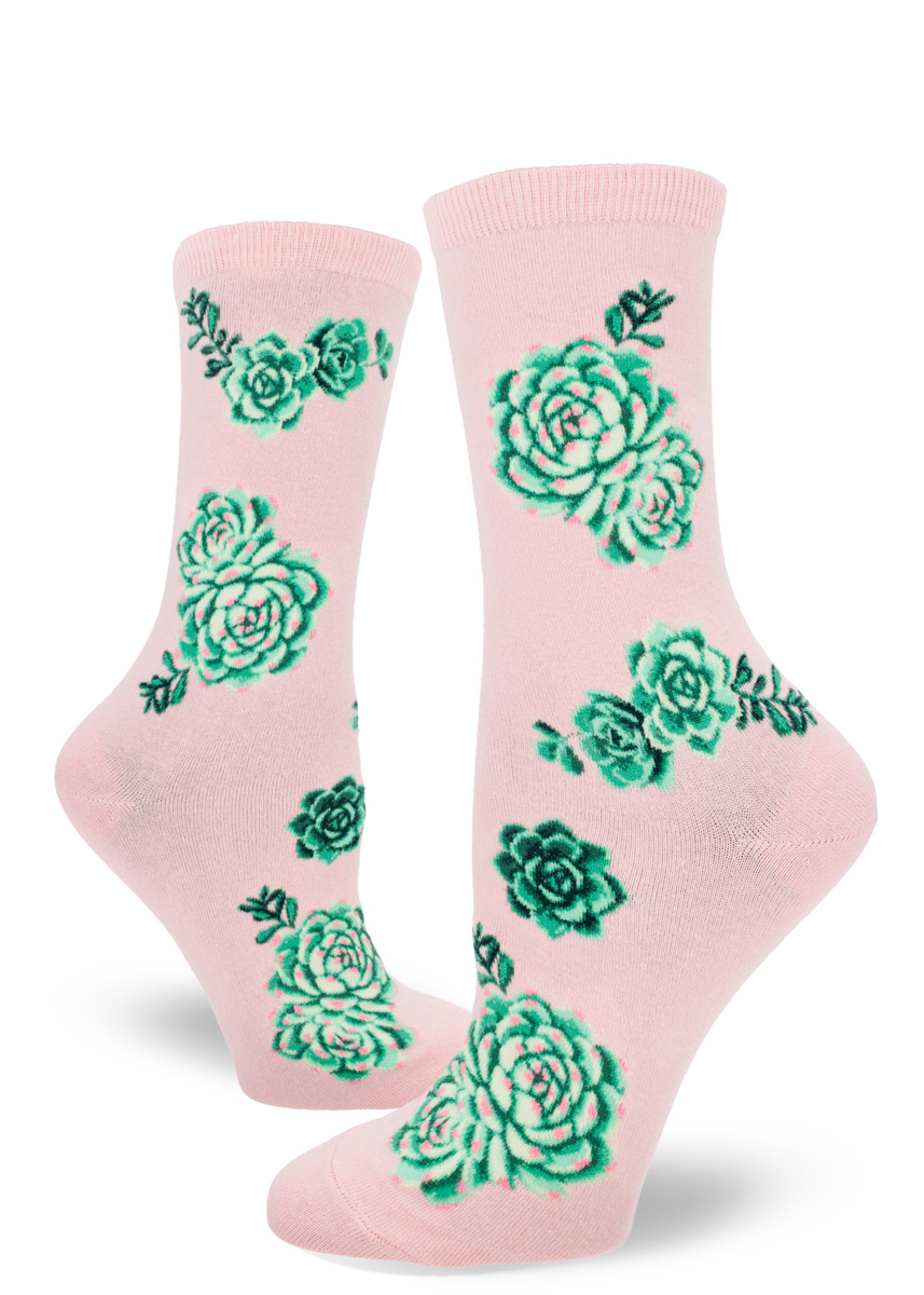 Women's Succulent Plants Crew (Petal Pink)