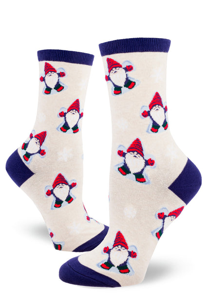 Women's Snow Gnome Crew (Heather Cream)